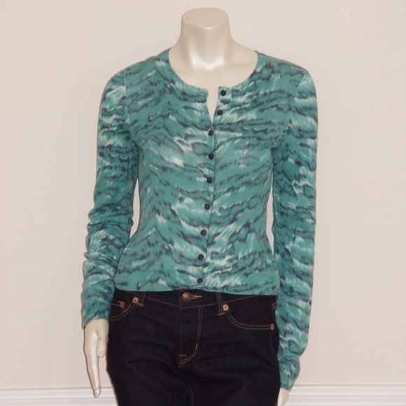 DvF IBIZA PALACE TIGER GREEN CARDIGAN - PETITE - Picture 3 of 8